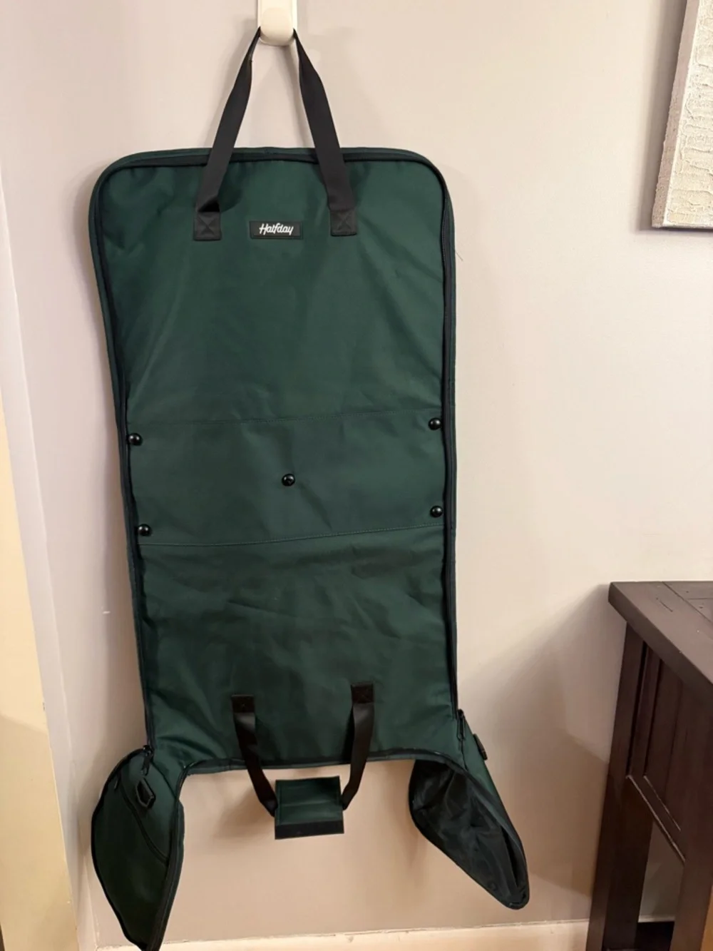 Halfday Green Garment Duffel Bag Convertible Travel Carry On Suit Bag Weekender